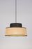 Suspension coton noir et raphia naturel E27 100W Ø38 cm MALLORCA - COREP