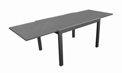 Table de jardin à rallonge ELISE aluminium graphite/gris 140x240 cm - PROLOISIRS