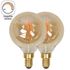 Lot de 2 ampoules LED E14 décorative ambrée G60 4W = 343 lumens blanc chaud - COREP