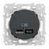Double prise USB C et USB A anthracite - Odace SCHNEIDER ELECTRIC