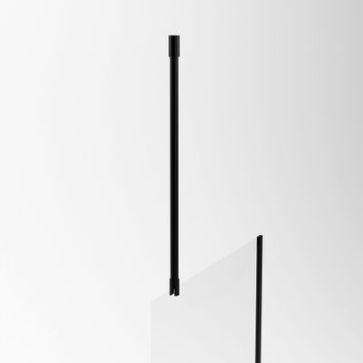 Barre de fixation plafond noire 60 cm redécoupable paroi de douche AURLANE