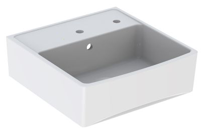 Evier de cuisine 1 bac timbre d'office en grès blanc 60x63x20 cm Walter - PERLINE