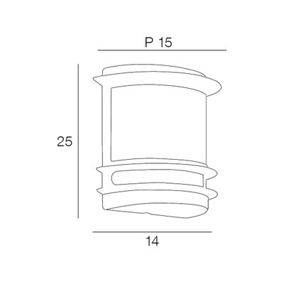 Applique extérieur E27 Cagliari blanc IP44 20W - COREP