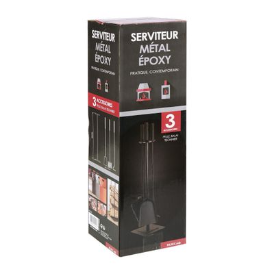 Serviteur de cheminée acier 3 accessoires - RUECAB