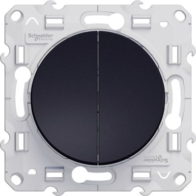 Double poussoir anthracite - Odace 2011 SCHNEIDER ELECTRIC