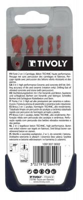 Coffret de 5 forets 2 en 1 pour béton et carrelage de diamètre 4 à 10 mm TIVOLY