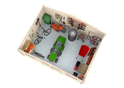 Abri de jardin  Bois Naturel  Tanguy 17m2 Livraison à domicile incluse