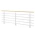 Garde-corps Interio - Acier thermolaqué RAL 9006 - L 2,50 m - Pose à plat - SOGEM