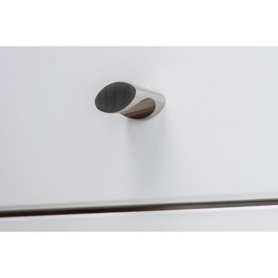 Bouton de meuble incurvé nickel 17 x 11 mm REI