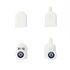 Roulettes simples blanches haut et bas porte de douche 6 mm - OCEA