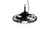 Ventilateur de plafond avec prise secteur IP44 lumière LED + télécommande Noir Ø51cm - Oslo REALITY