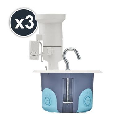 Boîtiers DCL plafond BBC avec douille E27 et fiche par 3 - StopAir DEBFLEX