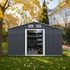 Abri de jardin en métal grand volume avec toit 2 pentes 5,29 m², Livraison à domicile incluse - HABRITA