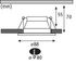 Spot LED encastrable salle de bain IP65 module remplaçable anti-éblouissement Noir/or - Cole PAULMANN
