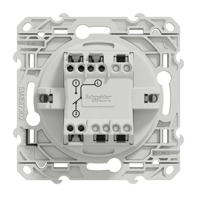 Interrupteur ou va-et-vient lumineux blanc Odace 2011 SCHNEIDER ELECTRIC