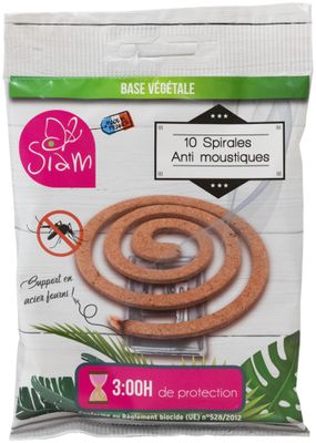 Spirales répulsif extérieur anti-moustique par 10 - SIAM