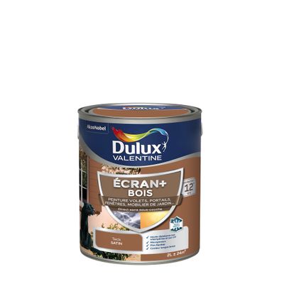 Peinture Ecran + Bois satin Teck 2 L - DULUX VALENTINE