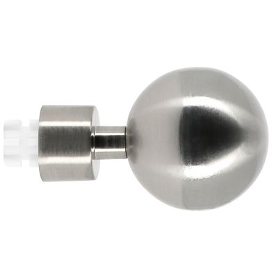 Embout déco boule en métal diam 20 mm Finition Chrome par 2 - MOBOIS