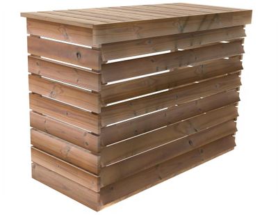 Habillage pour groupe de climatisation extérieur et pompe à chaleur en bois 132 x 58 x 98 cm, Livraison à domicile incluse - HABRITA