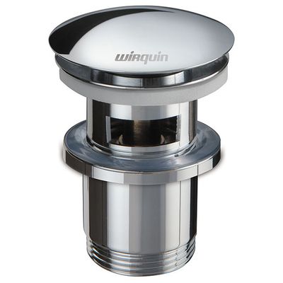 Bonde de lavabo courte laiton Quick-clac avec trop plein WIRQUIN