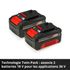 Batteries 18 V 4,0 Ah Power X-Change par 2 EINHELL