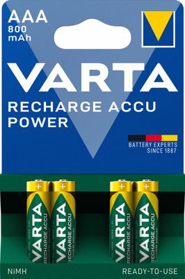 Piles rechargeables HR03 (AAA) Accu power par 4 - VARTA