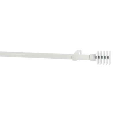 Kit tringle à rideaux extensible en métal de 1.20 à 2.10 m diam 16 à 19 mm Finition Blanc - MOBOIS