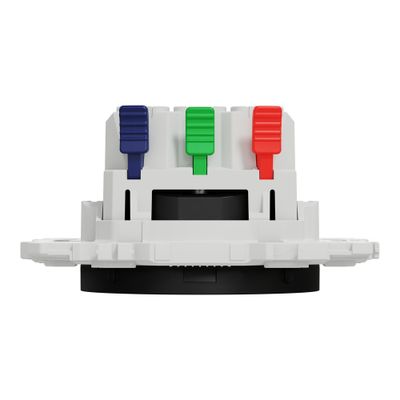 Prise affleurante 2 pôles + terre à bornes automatiques Odace 2025 noir - SCHNEIDER ELECTRIC