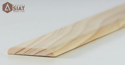 Champlat sapin 2 arrondis raboté non traité - Ép.6 x l.30 mm - L.2.50 m - GROUPE SIAT