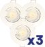 Spots LED encastrables GU10 lumière blanc chaud Blanc par 3 - Quartz ARLUX