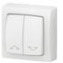 Interrupteur volet roulant commande individuelle en saillie Blanc - Les indispensables LEGRAND