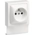 Adaptateur avec prise 2 pôles et terre pour moulure 12 x 20 mm TEHALIT
