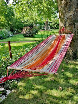 toile hamac kolor rouge orange écru JOBEK