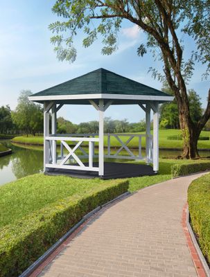 Kiosque de jardin en bois Betty - 9,9 m² intérieur - Livraison à domicile incluse - PALMAKO