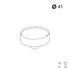 Bouton de meuble rond blanc laiton diamètre 40 mm REI