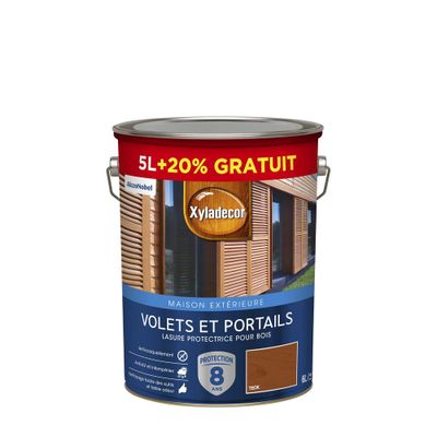 Lasure 8 ans teck 5 L +20% gratuit - XYLADECOR