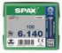 Vis tête fraisée T-star 6 x 140 mm par 100 SPAX