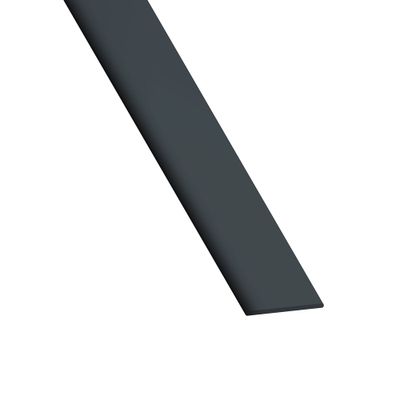 Profilé plat PVC anthracite 50 x 2 mm 2,60 m CQFD