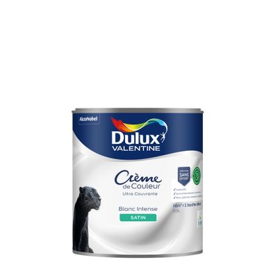 Peinture crème de couleur Blanc Intense satin 0,5L - DULUX VALENTINE