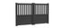 Portail battant aluminium JULES l.3,00 x H.1,35 m gris  - PREFALU