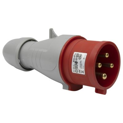 Prise électrique mobile industrielle mâle étanche IP44 3 pôles + terre 32A 380/415V - P17 LEGRAND