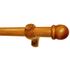 Kit de tringle à rideaux en bois 2 m diam 28 mm Finition Bois merisier - MOBOIS
