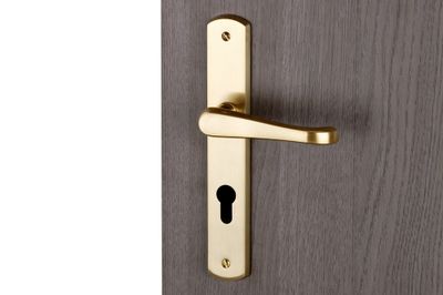 Poignées de porte Lucinda poli satiné à condamnation ALPERTEC