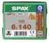 Vis tête disque Torx 6 x 140 mm par 100 SPAX