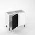 Fileur d'angle pour meuble bas de cuisine Lotus noir mat 70 x 4,6 x 4,6 cm OFITRES
