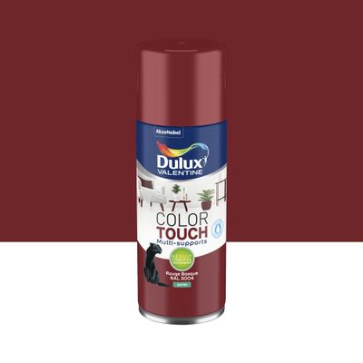 Bombe de peinture Color Touch rouge basque RAL 3004 satin 400 mL - DULUX VALENTINE