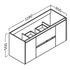 Caisson de salle de bains Thana 2 tiroirs 2 portes L120 x H55 x P45 cm panneau de particules blanc