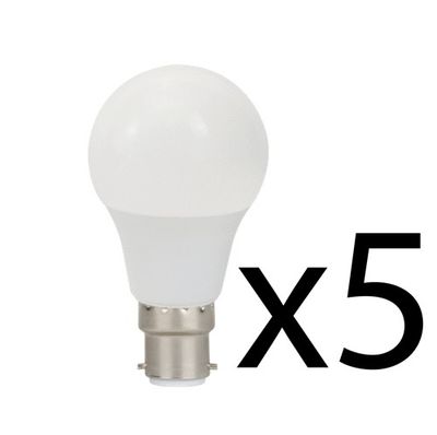 Ampoules LED SMD B22 8W = 806 lumens blanc neutre par 5 - ARLUX