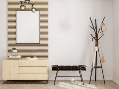 Réglette 2 spots E14 Kento noir et bois 2x25W - COREP