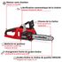 Elagueuse Fortexxa à batterie 18 V guide 27 cm EINHELL